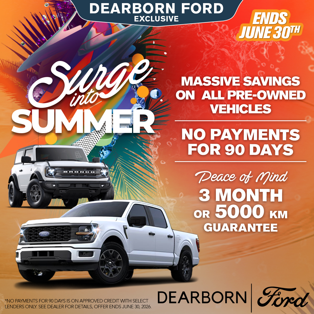 No Payments for 90 Days on Pre-Owned Vehicles