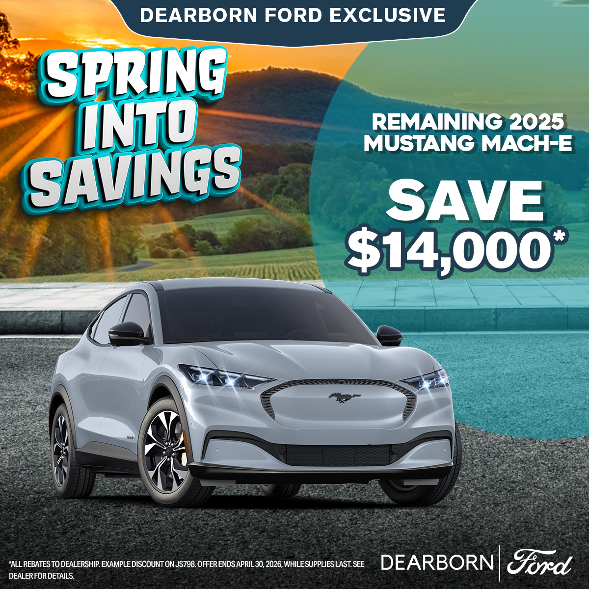 Save $14,000 on a 2025 Mustang Mach-E!