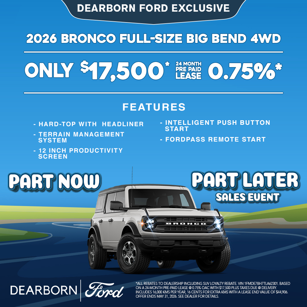 2026 Bronco Full-Size Big Bend 4WD Lease Special!